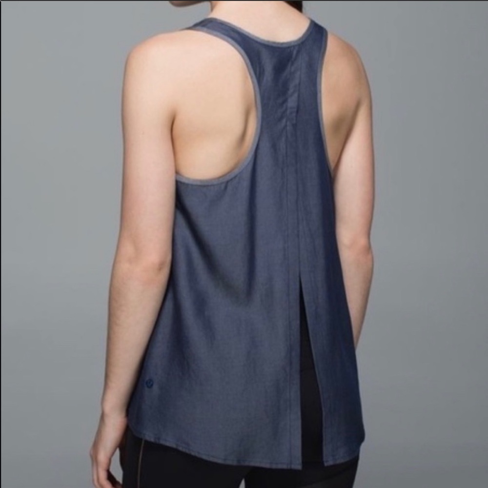 Lululemon Split Back Chambray Tank - image 1